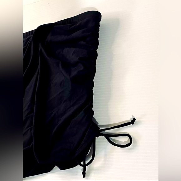 Freshwater Side-Tie Ruched Skirtini Womens Plus Sz 3X Black Swim Skirt NWT - Picture 7 of 15